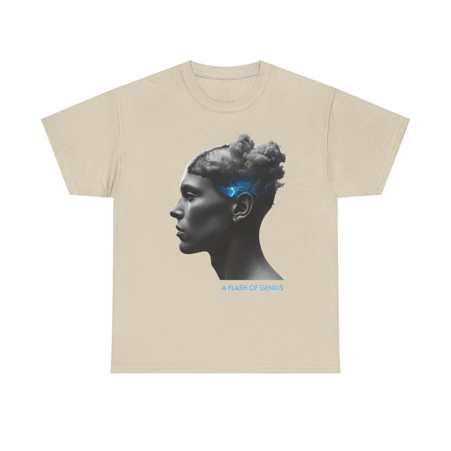 Unisex Turmoil / Serenity T-Shirt | Stormy Mind & Lightning Brain Graphic Tee