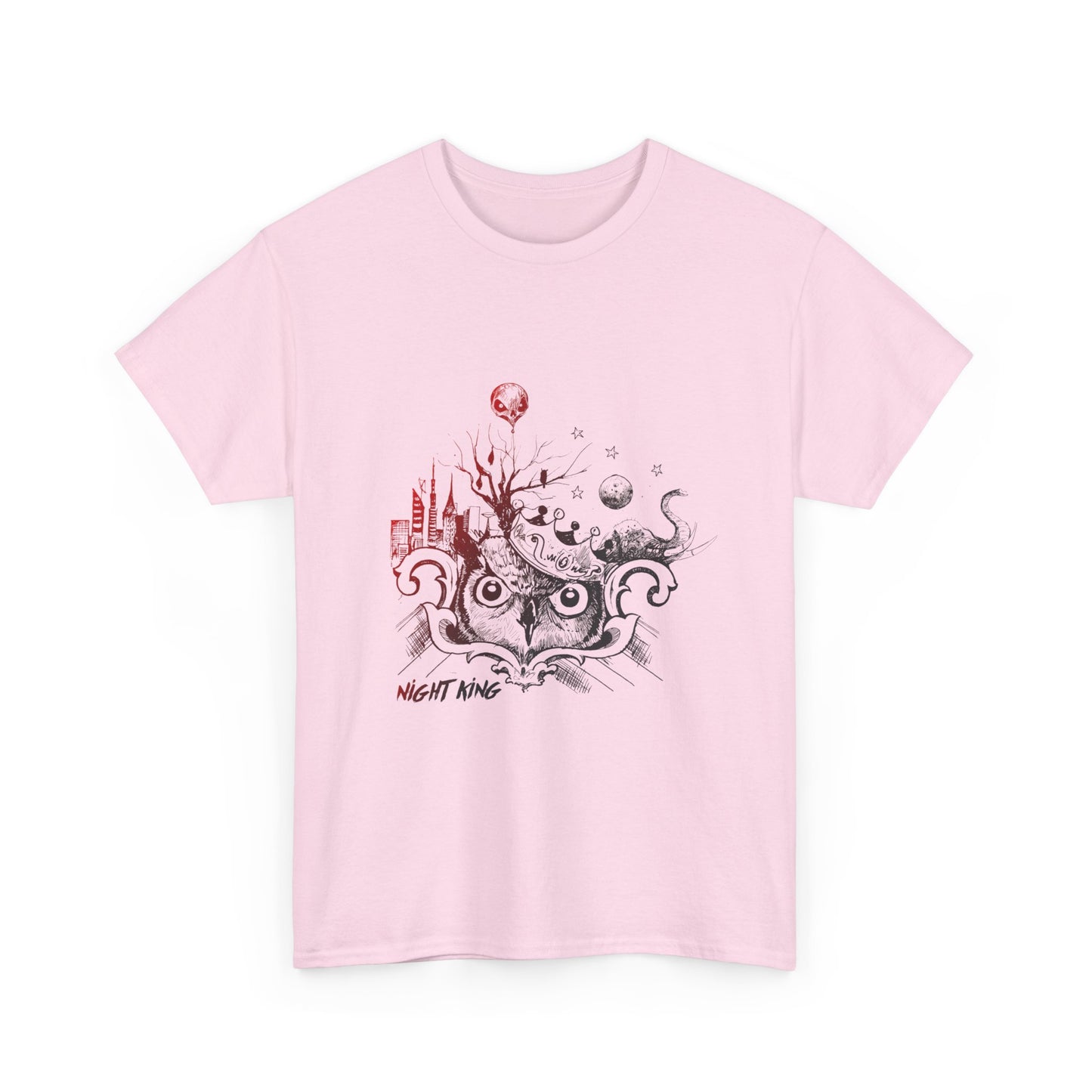 **Unisex Heavy Cotton Tee - Enchanted Forest Graphic T-Shirt**