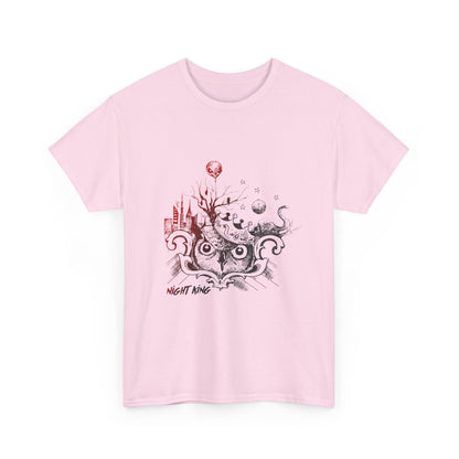 **Unisex Heavy Cotton Tee - Enchanted Forest Graphic T-Shirt**