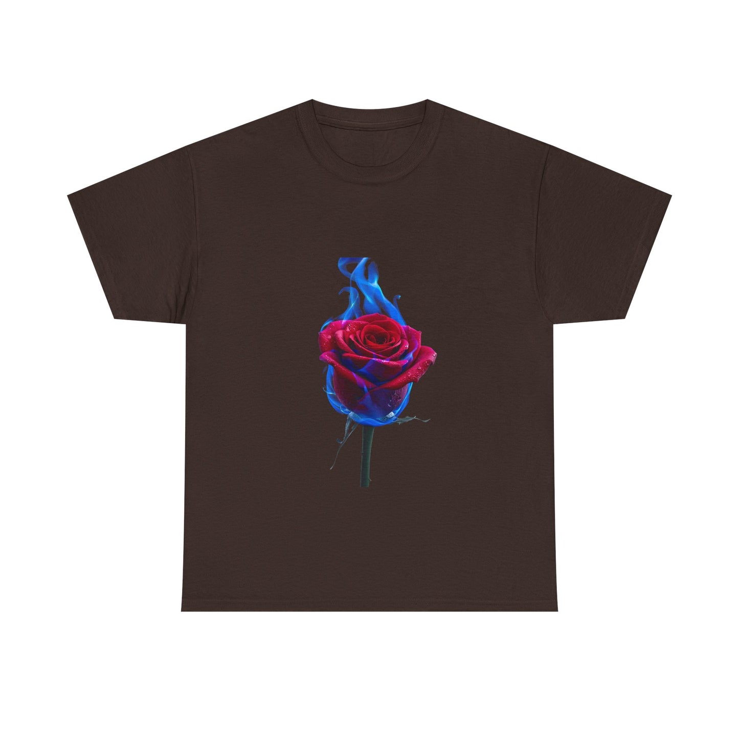 Unisex Blazing Blue Rose T-Shirt - Fire & Flower Graphic Tee