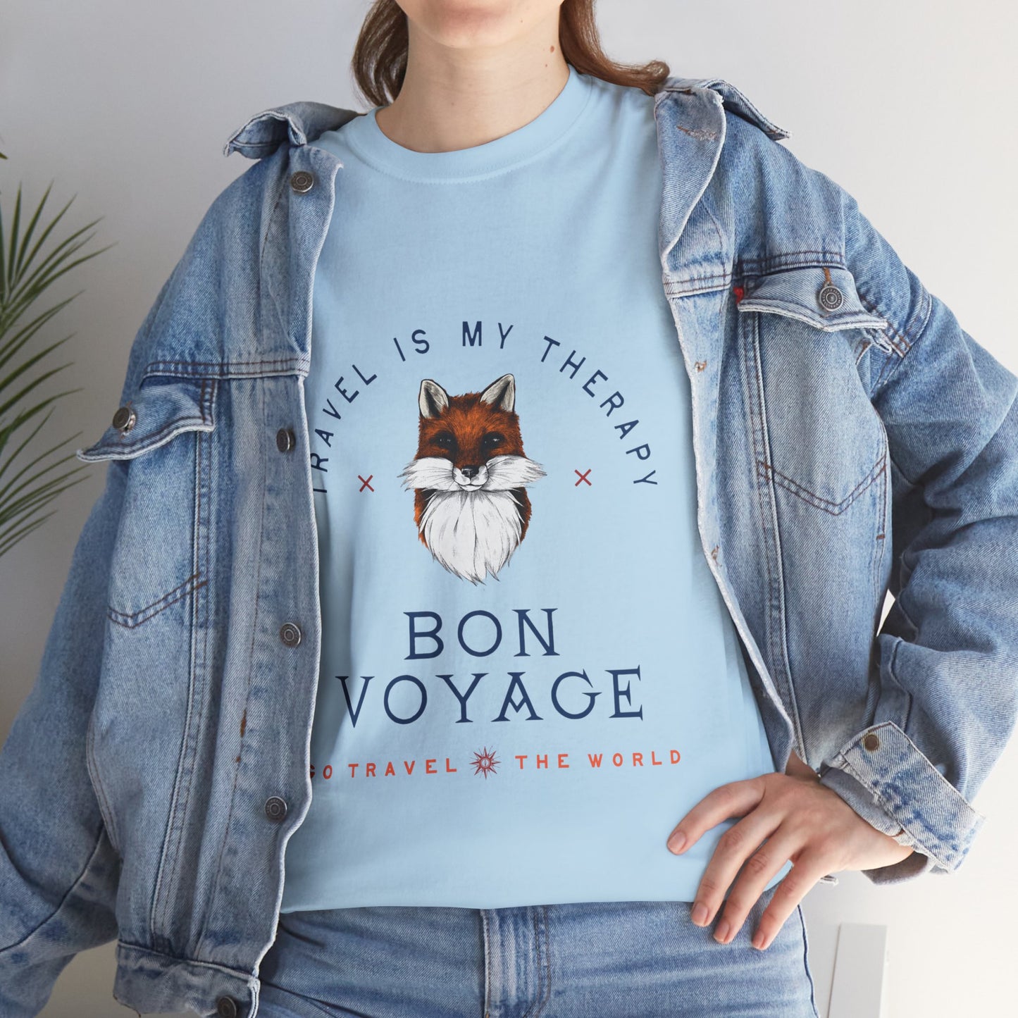 Travel Is My Therapy Fox T-Shirt - BON VOYAGE Wanderlust Tee