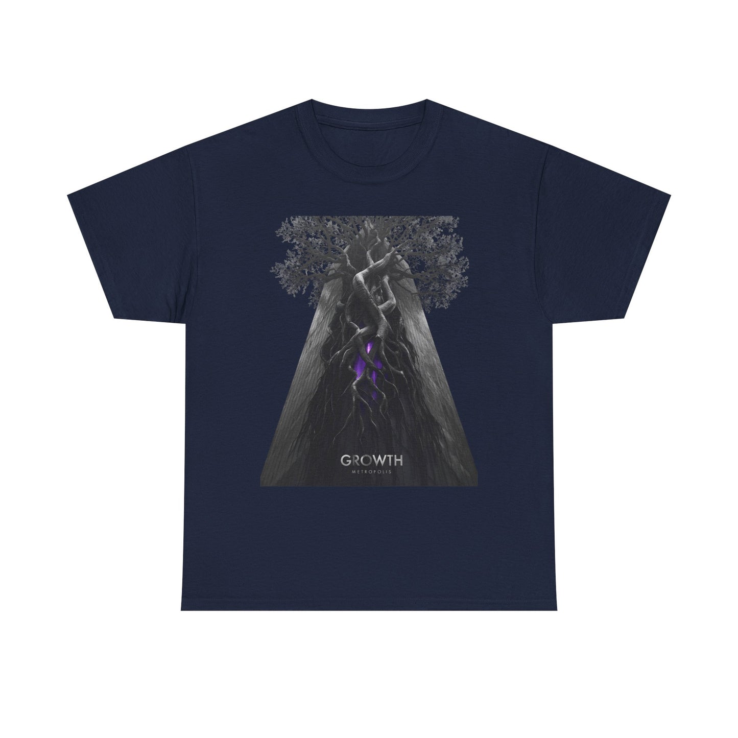 Unisex GROWTH / METROPOLIS T-Shirt | Abstract Tree Root Building Graphic Tee