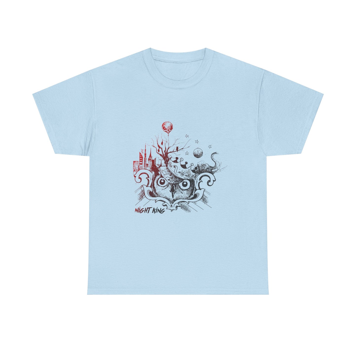 **Unisex Heavy Cotton Tee - Enchanted Forest Graphic T-Shirt**