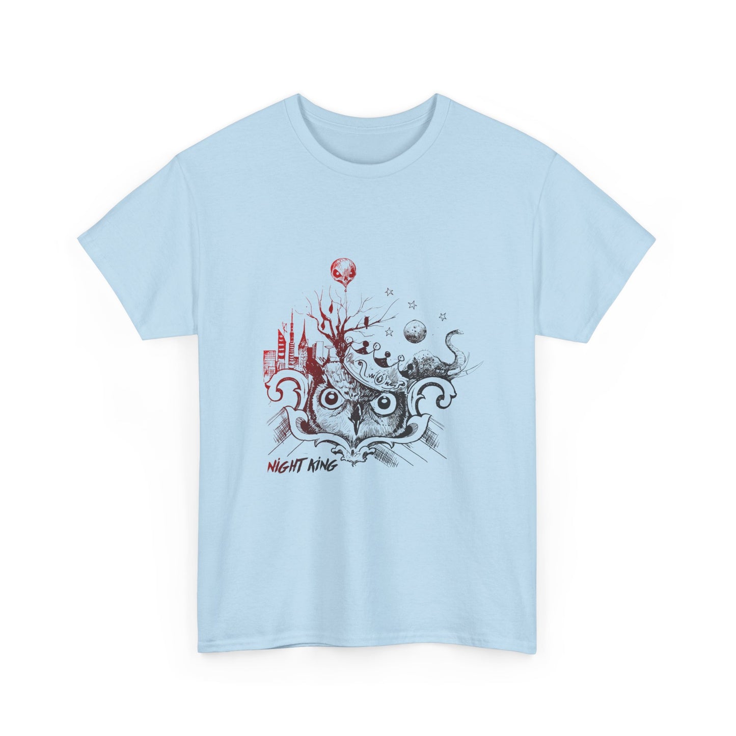 **Unisex Heavy Cotton Tee - Enchanted Forest Graphic T-Shirt**