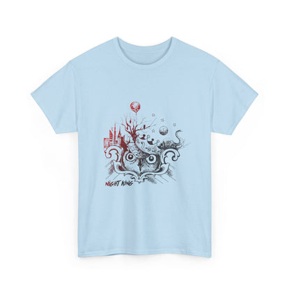 **Unisex Heavy Cotton Tee - Enchanted Forest Graphic T-Shirt**