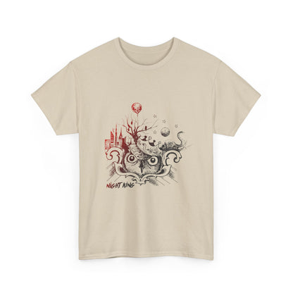 **Unisex Heavy Cotton Tee - Enchanted Forest Graphic T-Shirt**