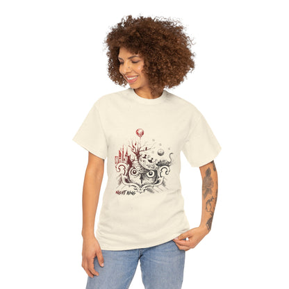 **Unisex Heavy Cotton Tee - Enchanted Forest Graphic T-Shirt**