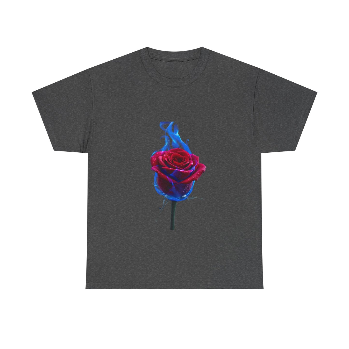 Unisex Blazing Blue Rose T-Shirt - Fire & Flower Graphic Tee