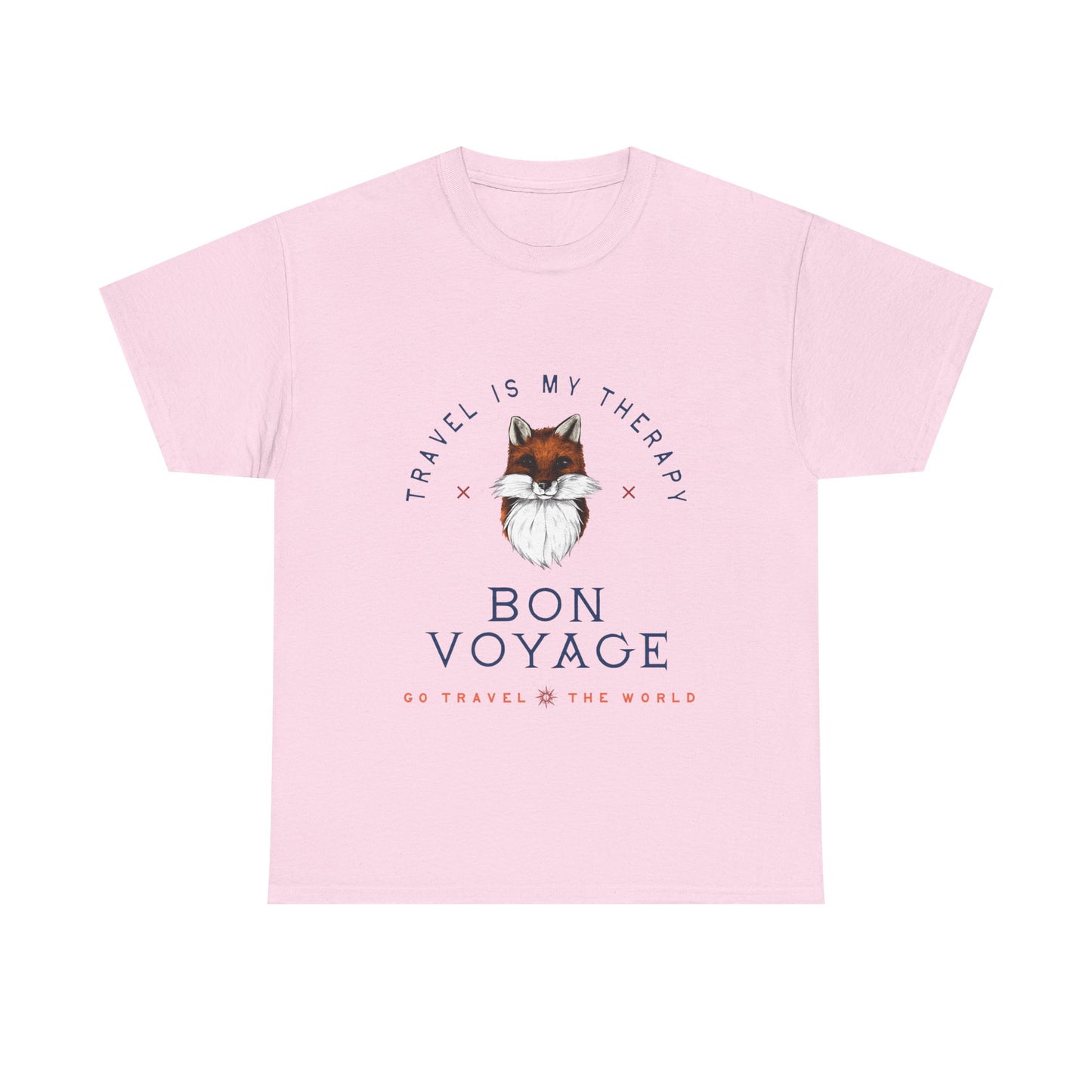 Travel Is My Therapy Fox T-Shirt - BON VOYAGE Wanderlust Tee