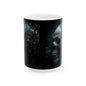 Eternal Flame Skull Ceramic Mug | Artistic Coffee Cup, Gothic Decor, Halloween Gift, Unique Drinkware, Spiritual Memento