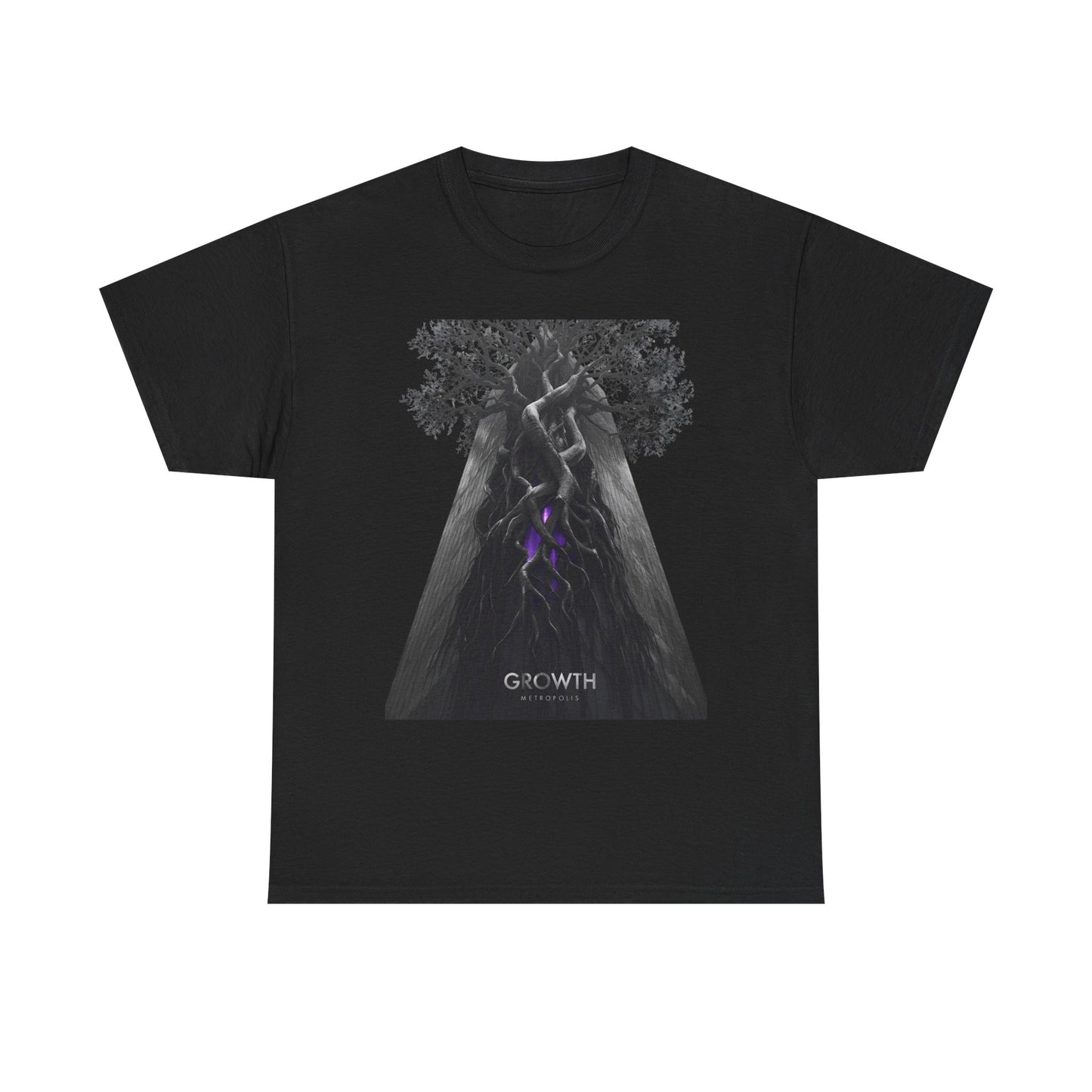 Unisex GROWTH / METROPOLIS T-Shirt | Abstract Tree Root Building Graphic Tee