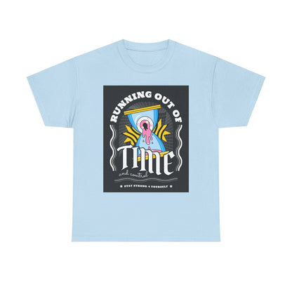 **Unisex Running Out of Time and Control Graphic T-Shirt - Hourglass Anxiety Tee**