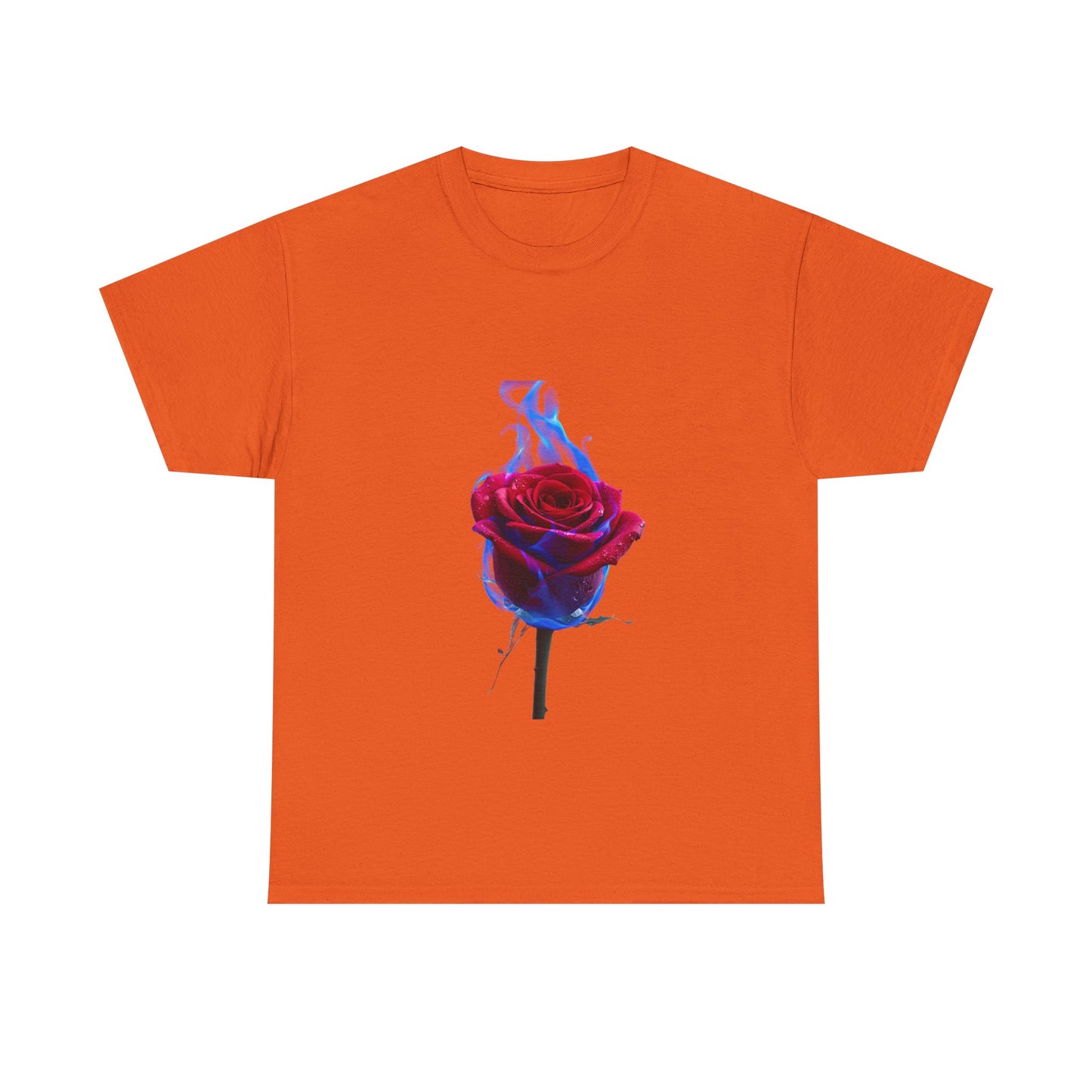 Unisex Blazing Blue Rose T-Shirt - Fire & Flower Graphic Tee