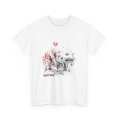 **Unisex Heavy Cotton Tee - Enchanted Forest Graphic T-Shirt**