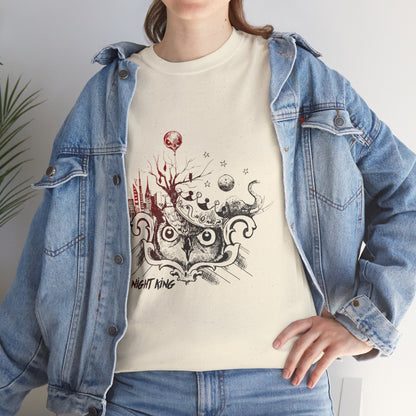 **Unisex Heavy Cotton Tee - Enchanted Forest Graphic T-Shirt**