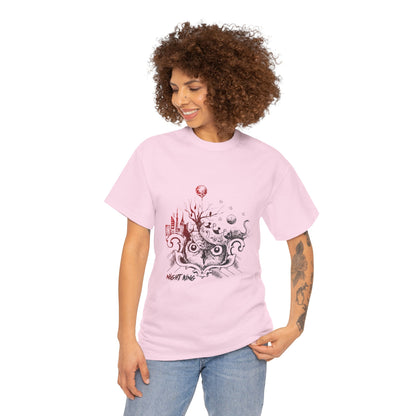 **Unisex Heavy Cotton Tee - Enchanted Forest Graphic T-Shirt**