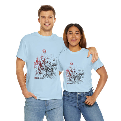 **Unisex Heavy Cotton Tee - Enchanted Forest Graphic T-Shirt**