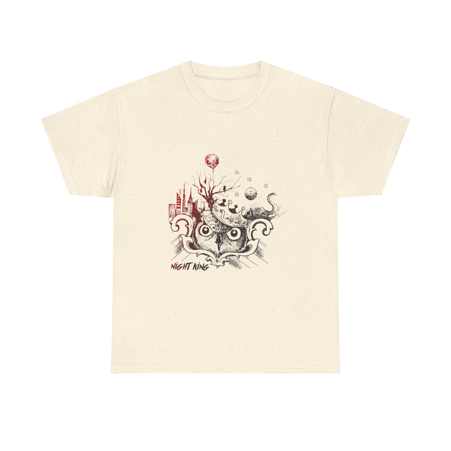 **Unisex Heavy Cotton Tee - Enchanted Forest Graphic T-Shirt**