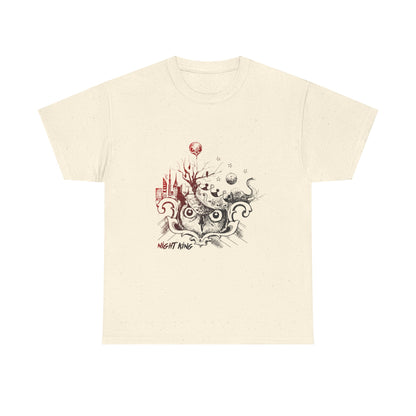 **Unisex Heavy Cotton Tee - Enchanted Forest Graphic T-Shirt**