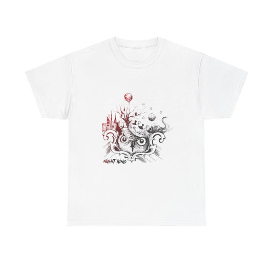 **Unisex Heavy Cotton Tee - Enchanted Forest Graphic T-Shirt**