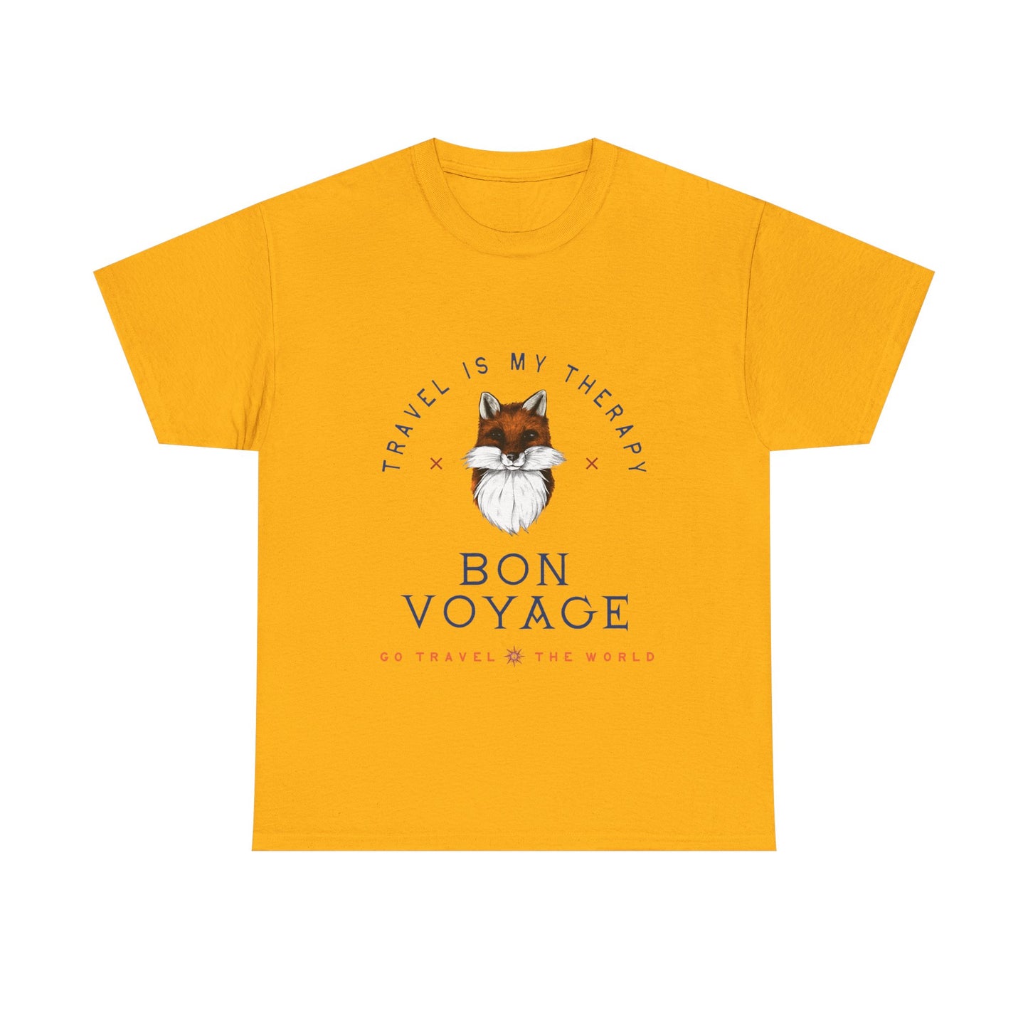 Travel Is My Therapy Fox T-Shirt - BON VOYAGE Wanderlust Tee