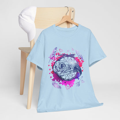 Bird Skull Dreamcatcher T-Shirt - Bohemian Watercolor Graphic
