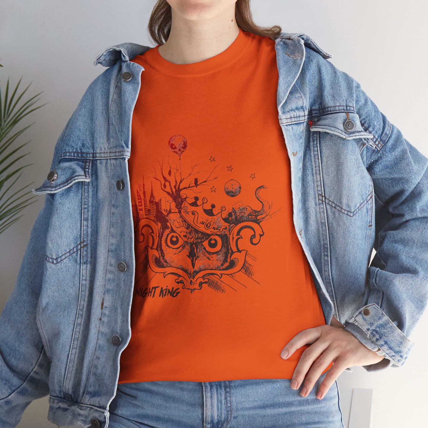 **Unisex Heavy Cotton Tee - Enchanted Forest Graphic T-Shirt**