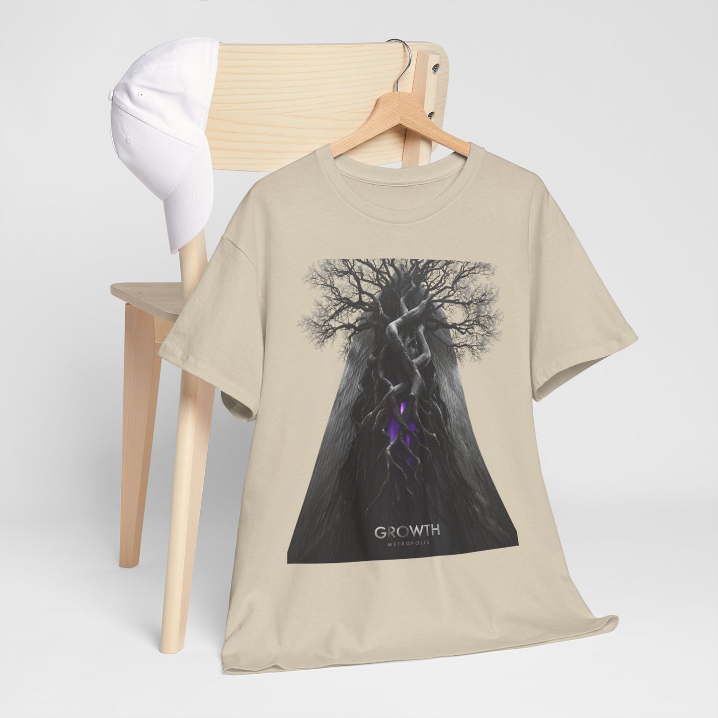 Unisex GROWTH / METROPOLIS T-Shirt | Abstract Tree Root Building Graphic Tee