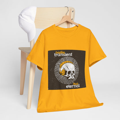 Unisex Music Eternal Skull Graphic Tee - DJ Headphones Vintage Art