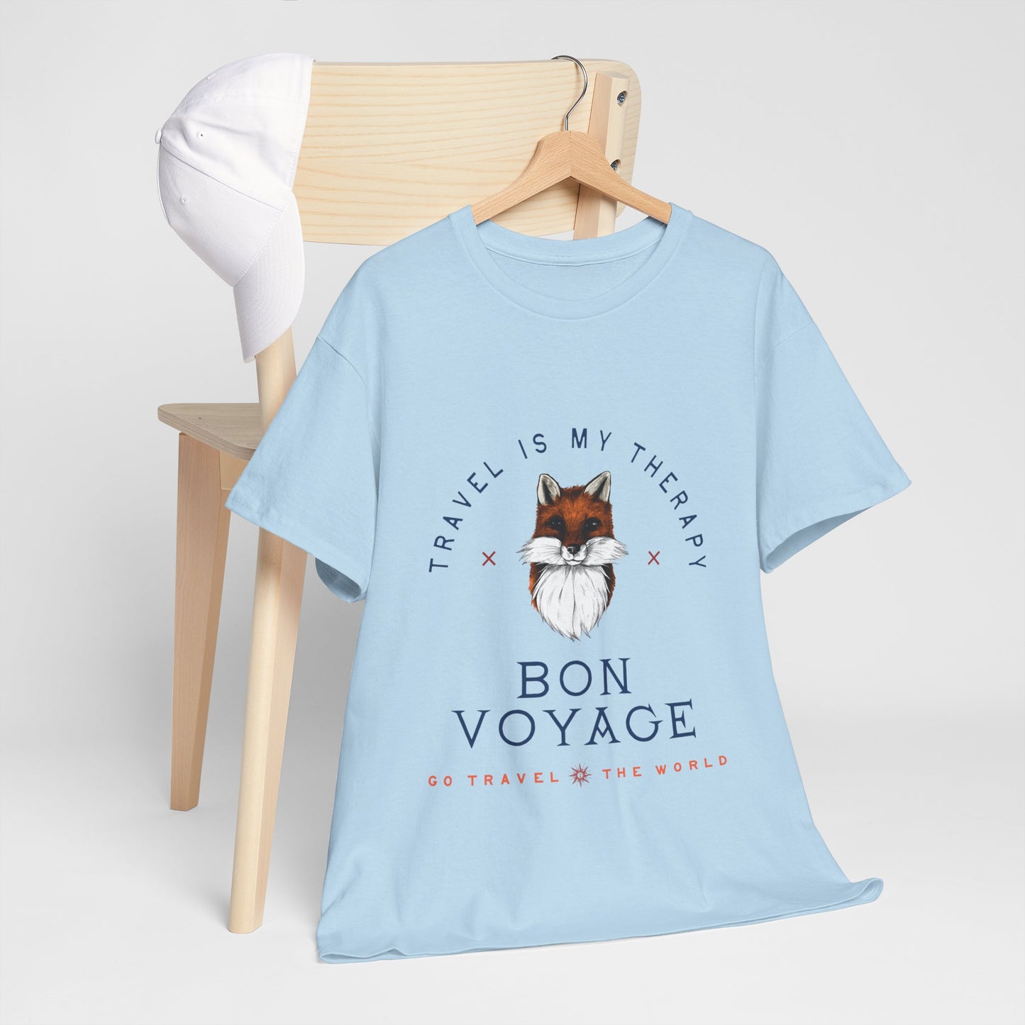 Travel Is My Therapy Fox T-Shirt - BON VOYAGE Wanderlust Tee